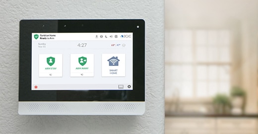Security Alarm Panel on Wall